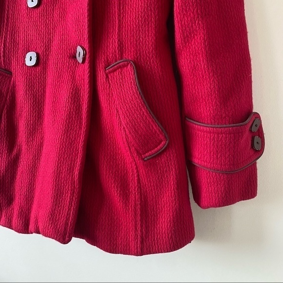 Soia & Kyo-Lipstick Red Ribbed Wool Blend Jacket - Picture 10 of 16